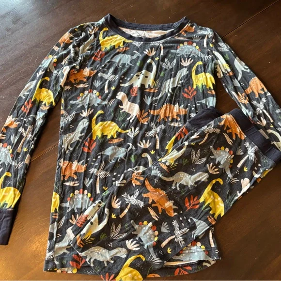 Little Sleepies Dinosaur Pajama Set - size 9/10 - Picture 1 of 3
